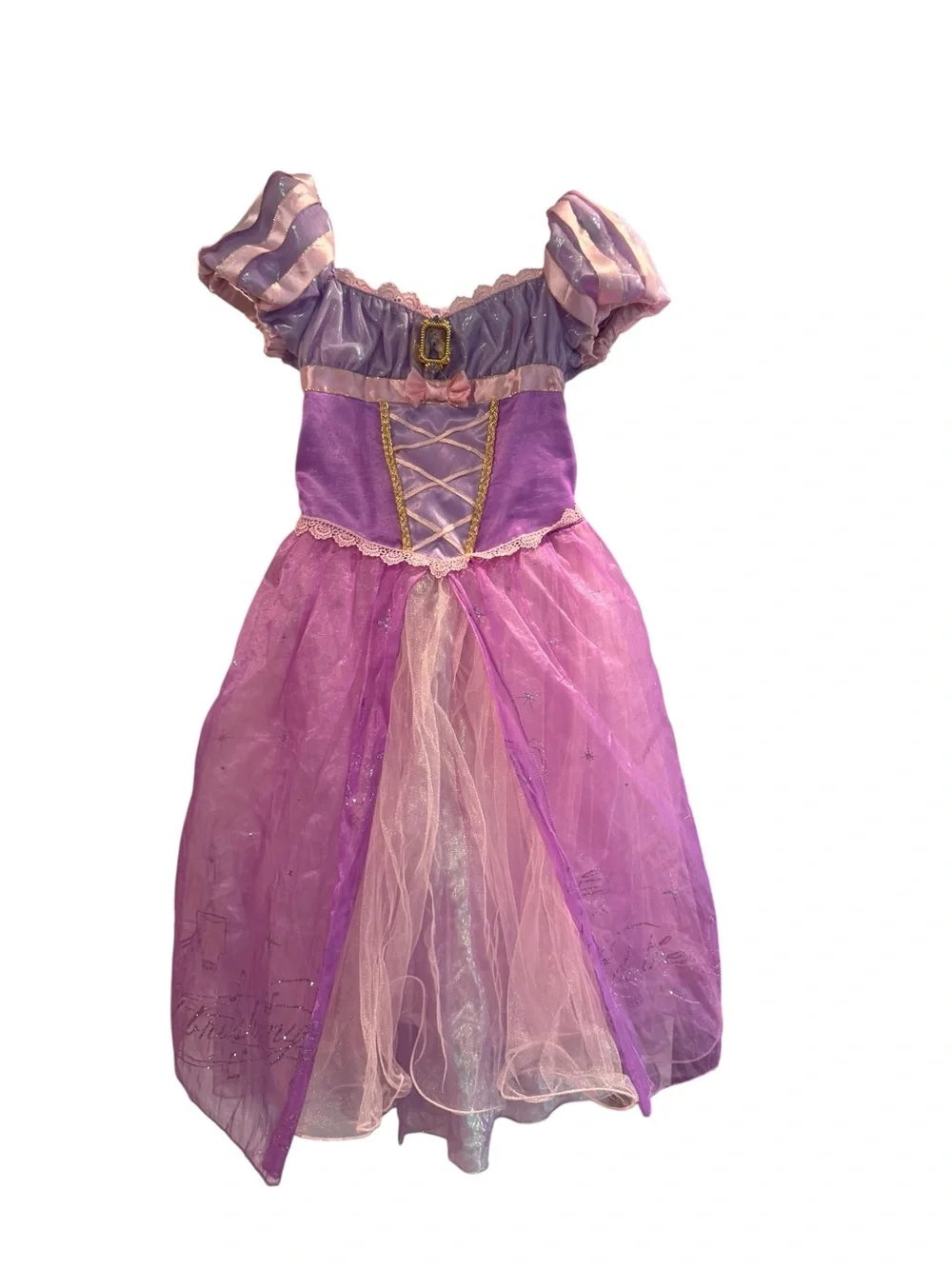 Disney Princess Rapunzel-Style Kids Costume Dress, size 9-10